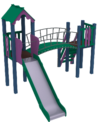 Дитячий комплекс Сонечко, висота гірки 1,2 м Kidigo (11323)