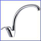 Змішувач для кухні високий ЛАТУННИЙ одноважільний Champion Premiere 011 (CH0084), фото 2