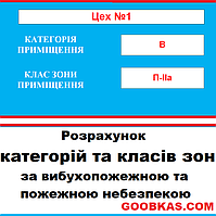 Розрахунок категорій і класів зон за вибухопожежною та пожежною небезпекою Україна