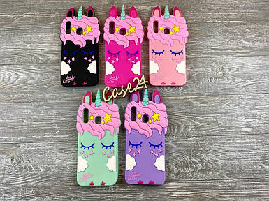 Гумовий 3D чохол Єдиноріг для Samsung Galaxy A30 (5 кольорів)