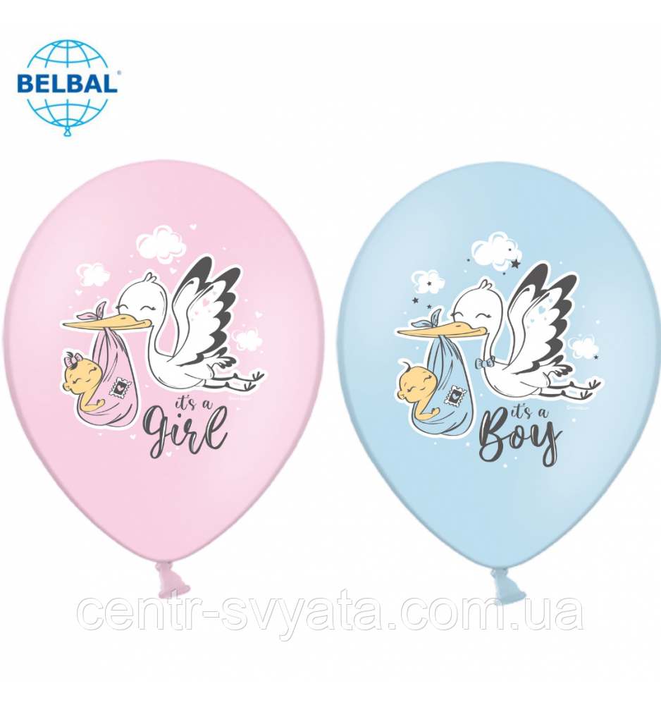 Латексна кулька BELBAL 12" (30 см) Лелека
