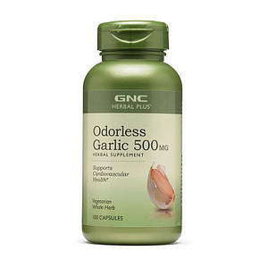 Олія часникова у капсулах GNC Odorless Garlic 500 mg 100 caps