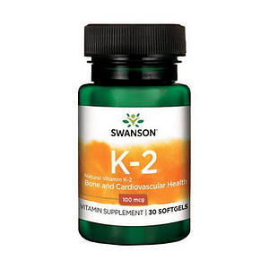 Вітамін К2 Swanson K2 100 mcg 30 softgels