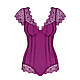 Боді Obsessive Moketta teddy purple S / M, фото 3