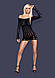 Сукня Obsessive Rocker dress Чорний S \ M, фото 4