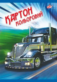 Набір кольорової картону А4 8 аркушів кольорової картони ТМ Бріск 8 кольорів