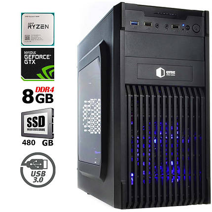 Новий комп'ютер ARTLINE Gaming X44v12 / AMD Ryzen 5 1600 (6 (12) ядер по 3.2 — 3.6 GHz) / 8 GB DDR4 / 480 GB, фото 1