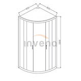 Душова кабіна півкругла 80x80 Invena Vitoria AK-49-186, фото 2