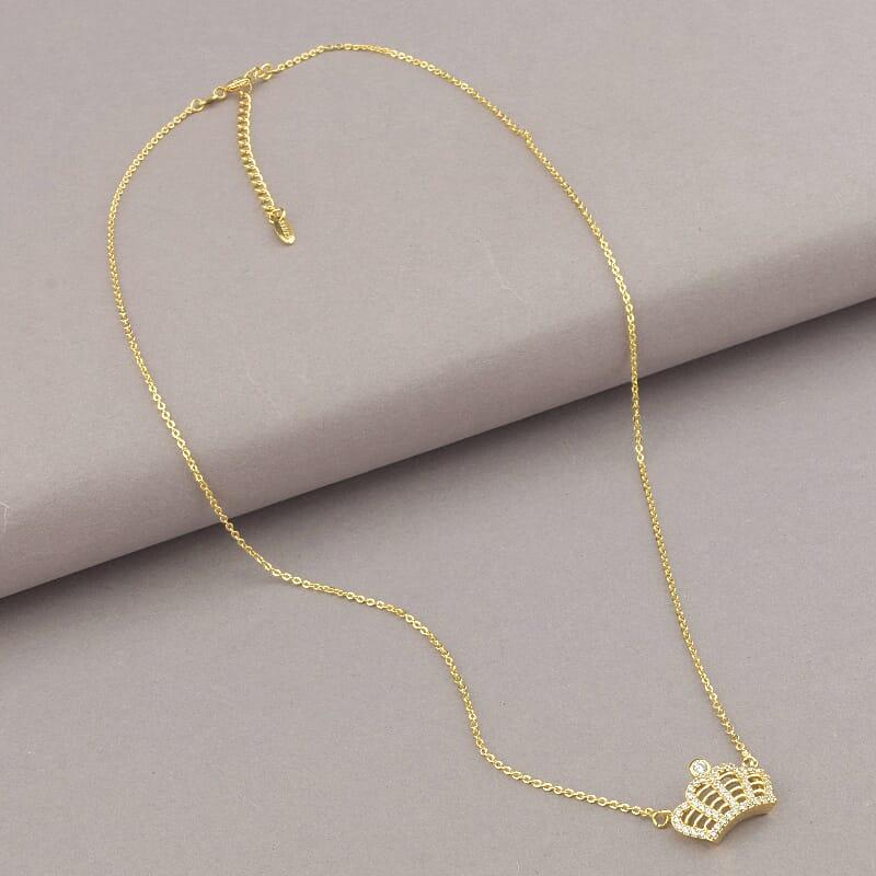Підвіска біжутерія жіноча на шию Xuping Jewelry Фіаніт 47 сантиметрів довжина позолота 18к