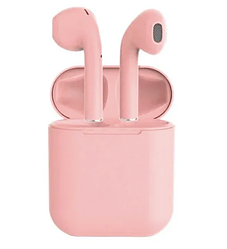 Бездротові навушники з мікрофоном bluetooth навушники в кейсі inPods 12 Macaron Рожевий Soft Touch