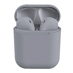 Бездротові навушники з мікрофоном bluetooth навушники в кейсі inPods 12 Macaron Сірий Soft Touch