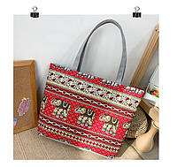 Женская текстильная сумка в этническом стиле современная ретро сумочка женская из текстиля на каждый день