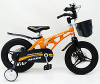 Легкий двухколесный велосипед Mars 14 дюймов для детей от 3 лет Оранжевый
