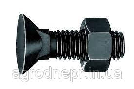 615100001 Спецболт 1199A 1/2UNFx55 (8.8) UK-MODEL з потаем під квадрат жовтий хром з гайкою GB, фото 1