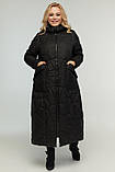 Жіноче видовжене демісезонне пальто-трансформер М-928, розміри 48-68, фото 4