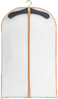 Чехол для одежды водонепроницаемый полупрозрачный матовый, ЭВА с оранжевой окантовкой 100х60, ТМ Мій Дім