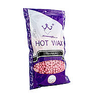 Віск у гранулах  Konsung Hot Wax Beans 1000гр аромат Троянди для депіляції для воскоплаву плівковий віск гранули, фото 2
