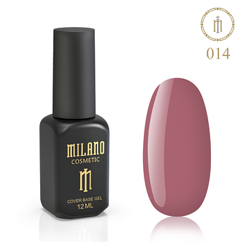 Кольорова база для манікюру нігтів глянсова Milano 12 мл No 14