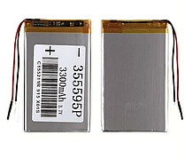 Універсальний акумулятор 355595P 87 х 53 х 3 мм, 3300 mAh 3.7 V,