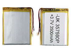 Універсальний акумулятор 357590Р 92 х 74 х 3 мм, 3500 mAh 3.7 V,
