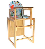 Детский деревянный стульчик для кормления, стульчик-трансформер "Лесочек".