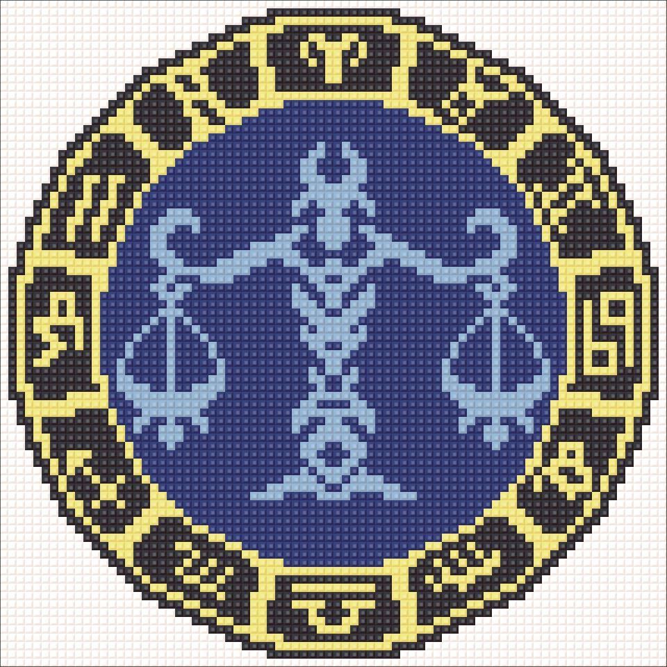 Картина зі страз ТМ Алмазна мозаіка Терези (UA-056) 20 х 20 см (Без підрамника), фото 1