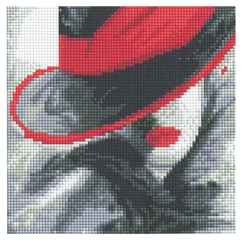 Картина стразами Алмазна мозаіка Дама в капелюсі (OSA034) 20 х 20 см (Без підрамника), фото 1