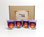 Набір свічок "Запалюй" з ароматом лаванди з написами (4 свічки) - Свічки для романтичної вечері і затишку в домі, фото 2