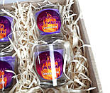 Набір свічок "Запалюй" з ароматом лаванди з написами (4 свічки) - Свічки для романтичної вечері і затишку в домі, фото 8