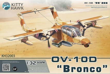 OV-10D "Bronco" збірна модель штурмовика в масштабі 1/32. KITTY HAWK KH32003, фото 1
