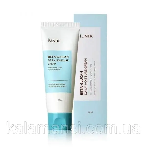 Увлажняющий крем для лица с бета-глюканом iUnik Beta Glucan Daily Moisture Cream 60 мл - фото 1 - id-p1459468279