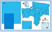 Комплект для гинекологических операций № 2, одноразовый, стерильный