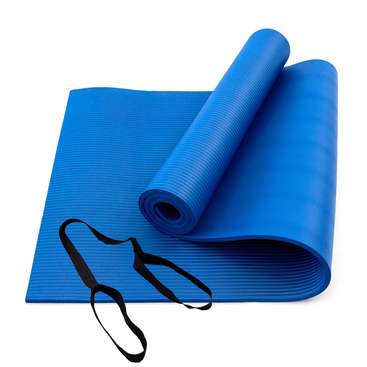 Килимок для йоги та фітнесу NBR (йога мат, каремат спортивний) OSPORT Mat Pro 1см (FI-0075) Синій