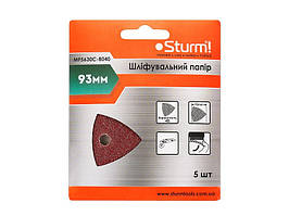 Наждачний папір К40, 93 мм для реноватора (5 шт.), Sturm MF5630C-8040