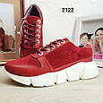 Жіночі кросівки шкіряні+замша, червоні, BRONI. Фабричне пр-во, Україна. Топ якість, фото 5