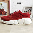Жіночі кросівки шкіряні+замша, червоні, BRONI. Фабричне пр-во, Україна. Топ якість, фото 8