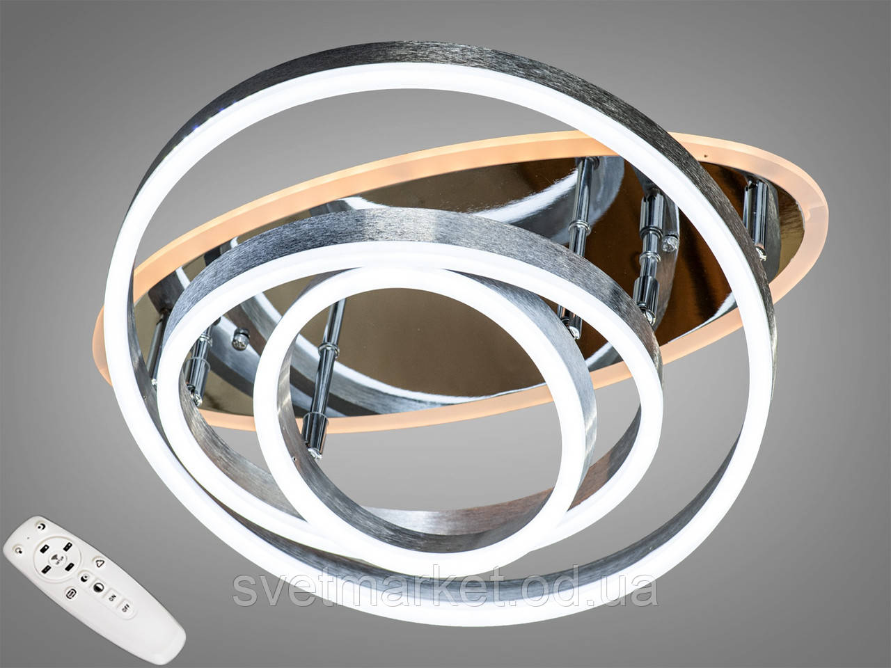 Стельова світлодіодна люстра з димером 7004/3NEW HR LED 3color dimmer