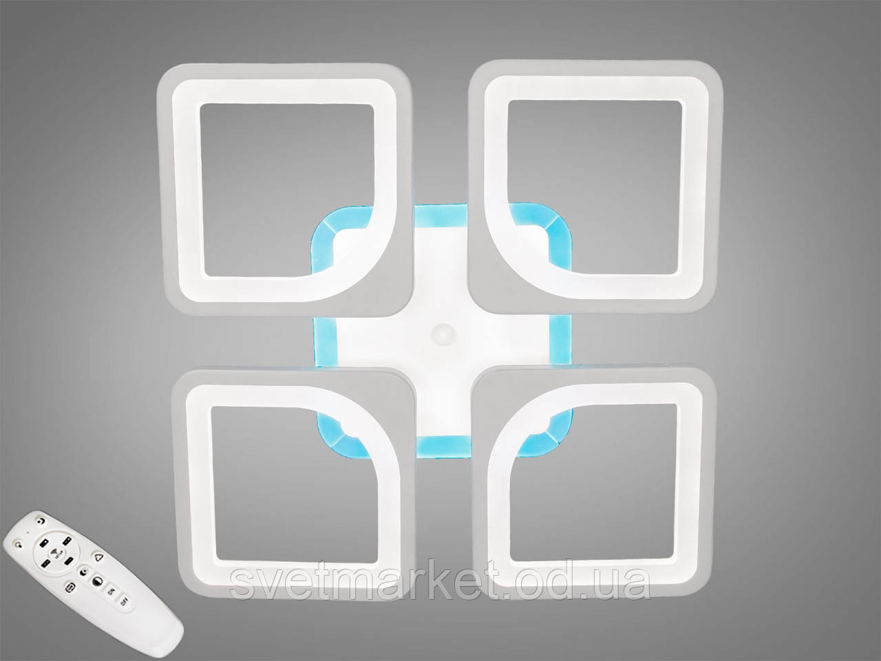 Маленька яскрава світлодіодне люстра S8060/4BK LED 3color dimmer, фото 1