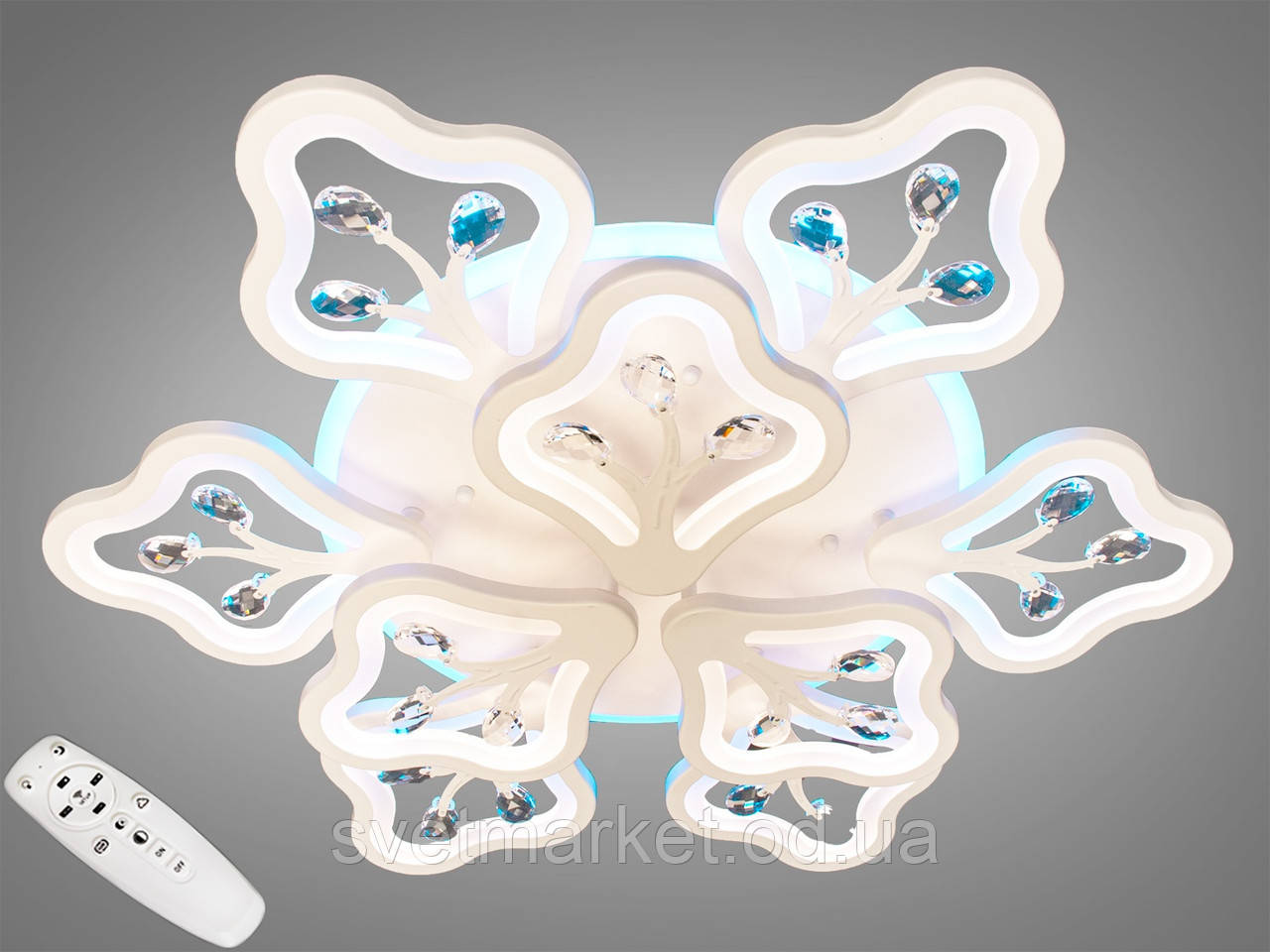 LED-люстра з димером і RGB-підсвіткою 8149/6+3WH LED RGB dimmer