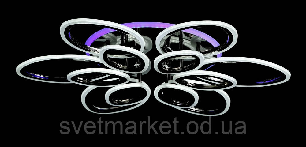 Велика яскрава світлодіодна люстра LK209/6+6A LED (ZBK)
