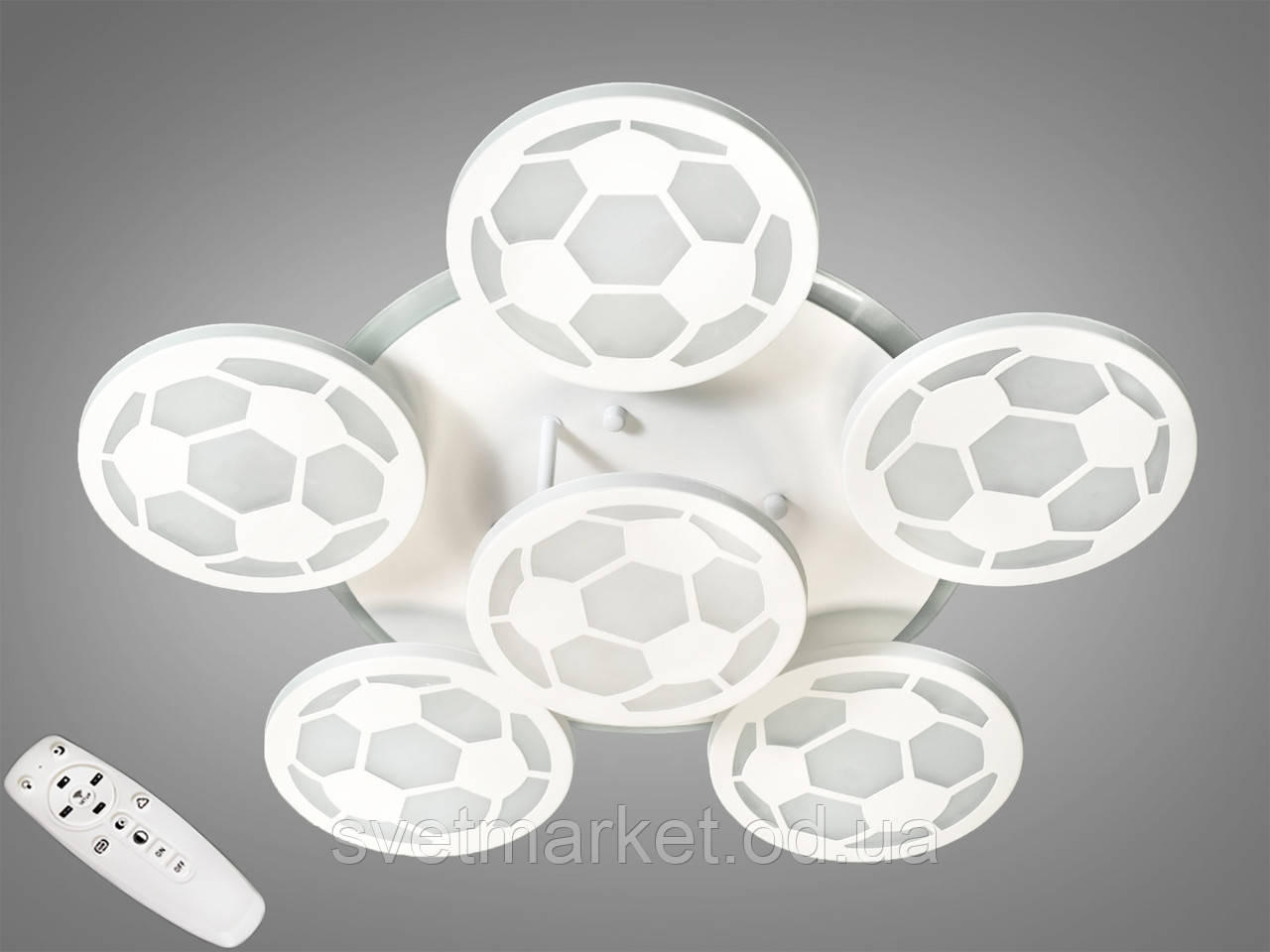 LED-люстра з димером і RGB-підсвіткою 8065/5+1WH LED RGB dimmer