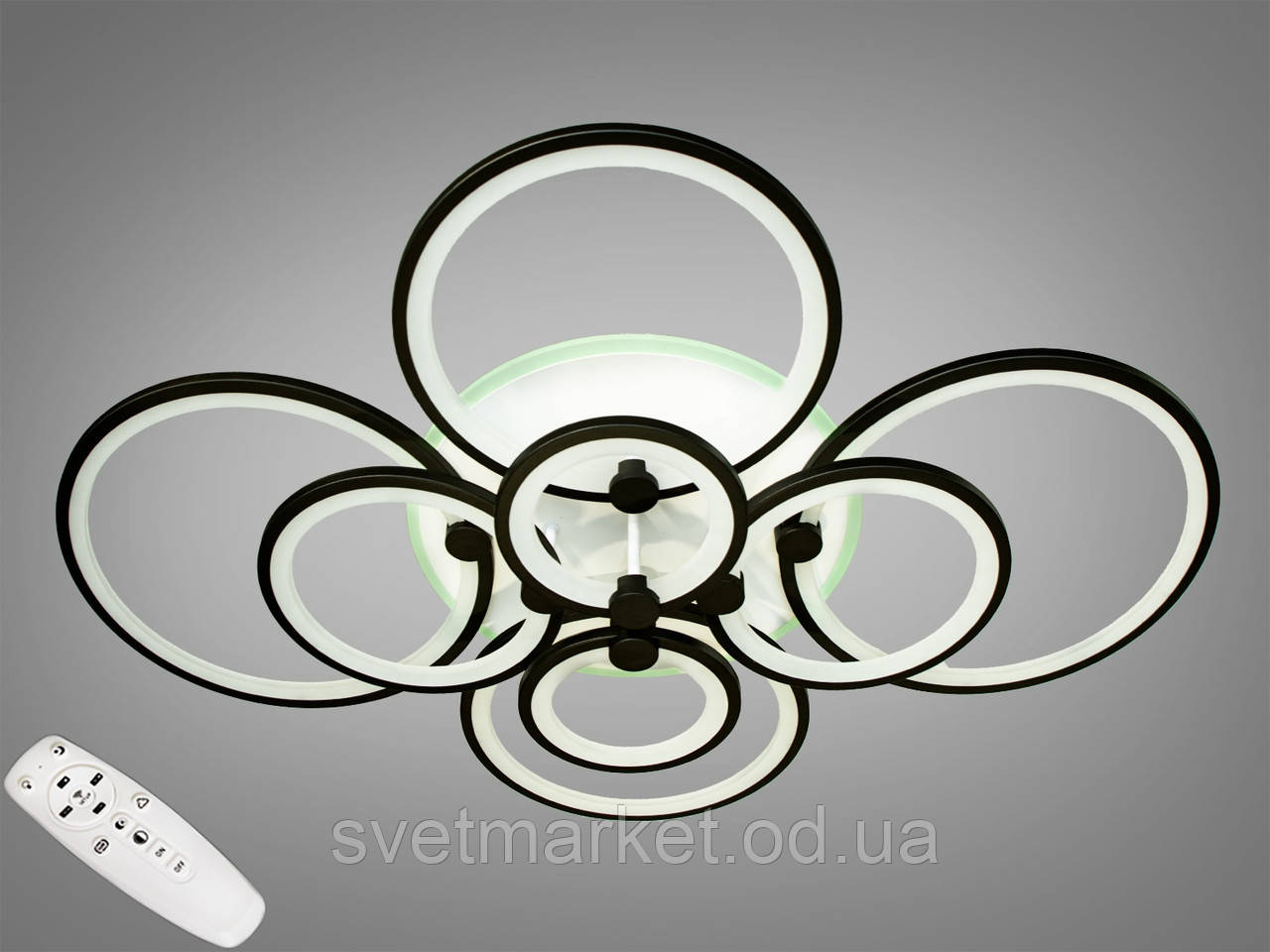 LED-люстра з димером і RGB-підсвіткою 8022/8BK LED RGB dimmer