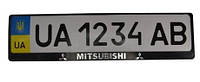Рамка номерного знака з літерами Poputchik Mitsubishi 2 шт. (24-012)