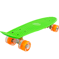 Пеніборд зелений зі світними колесами Penny Board