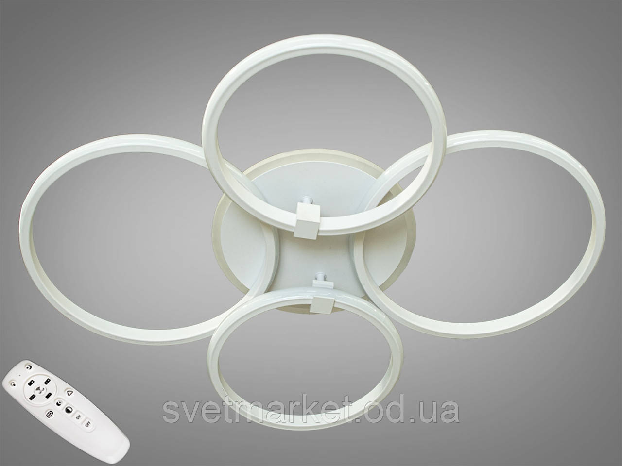 Стельова світлодіодна люстра з димером 7016/4WH LED 3color dimmer