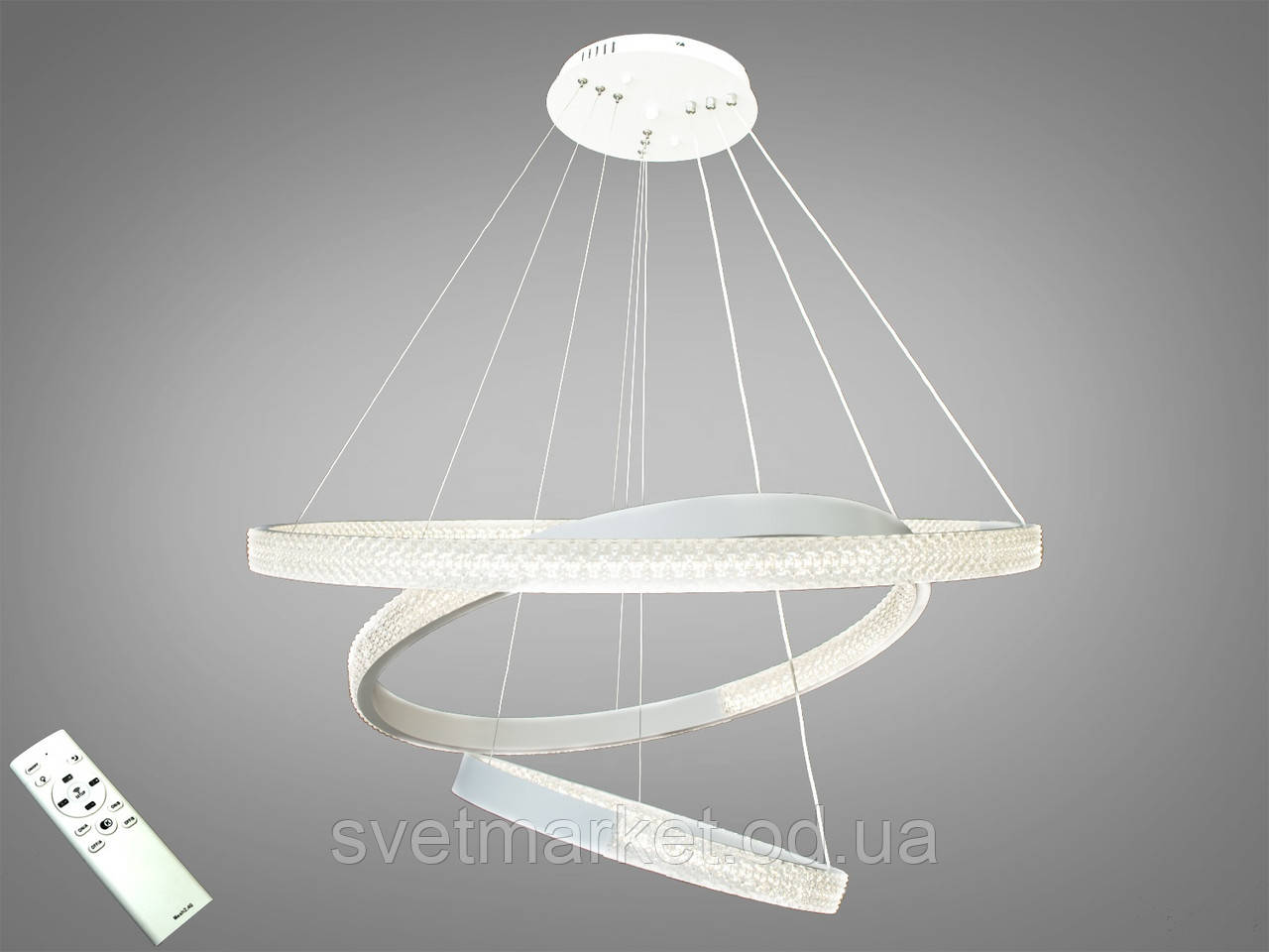 Сучасна світлодіодна люстра з димером 2629-400-600-800WH dimmer