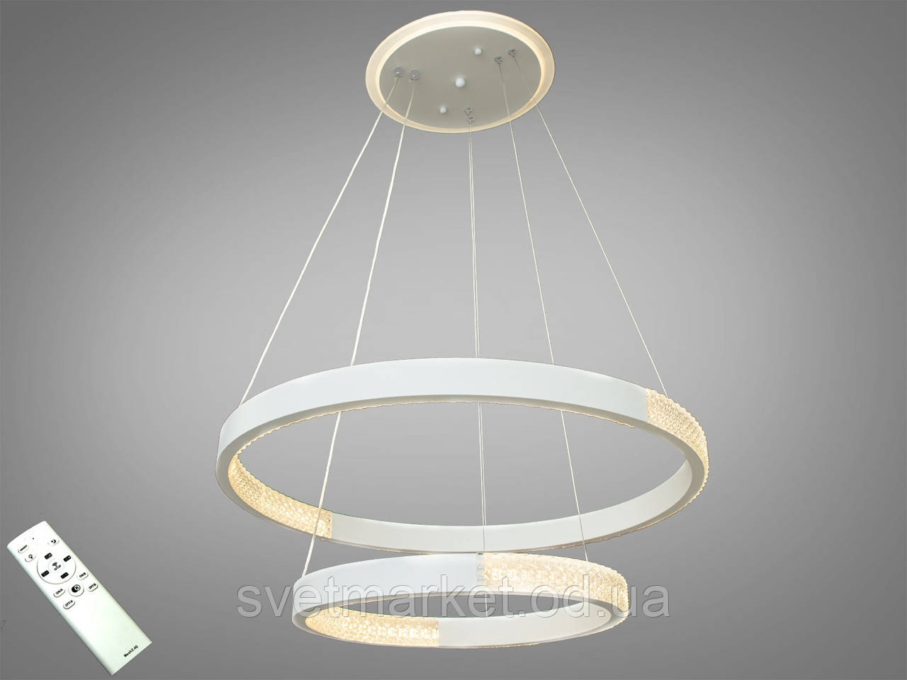 Сучасна світлодіодна люстра з димером 2628-400-600WH dimmer