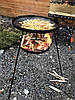Сковорода з диска борони 50 см + підвіска для розпалювання вогнища, з кришкою, на високих ніжках, фото 9