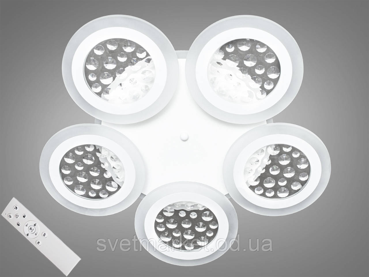 Стельова LED-люстра з підсвіткою MX2725/5WH LED 3color dimmer