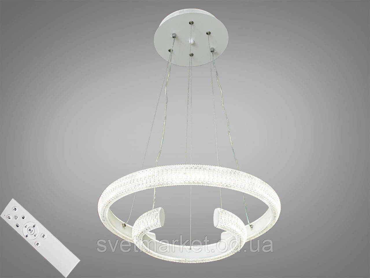 Сучасна світлодіодна люстра з димером MD77019-400x200C WH dimmer